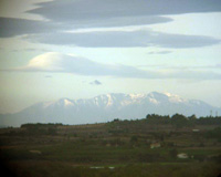 View of the Pyrennees from the terrace