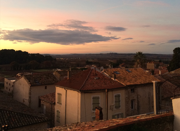 La Petite Chambre, view over the rooftops of the village